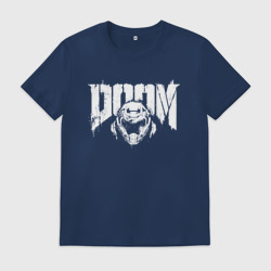 Мужская футболка хлопок Doom - helmet