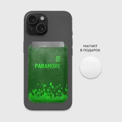 Картхолдер Magsafe магнитный Paramore - green gradient посередине - фото 2