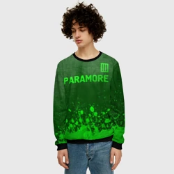 Мужской свитшот 3D Paramore - green gradient посередине - фото 2