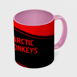Кружка с полной запечаткой Arctic Monkeys - red gradient по-горизонтали