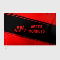 Флаг 3D Arctic Monkeys - red gradient по-горизонтали