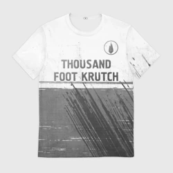 Мужская футболка 3D Thousand Foot Krutch - white gradient посередине