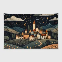 Флаг-баннер Замок и звездное небо