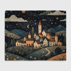 Плед 3D Замок и звездное небо
