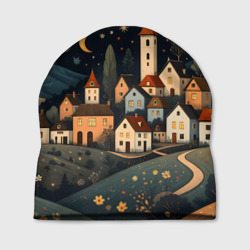 Шапка 3D Замок и звездное небо