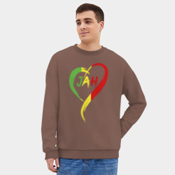 Мужской свитшот oversize без начеса хлопок Jah love - фото 2