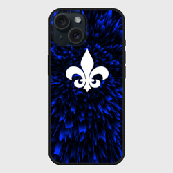 Чехол силиконовый для Apple iPhone 15 матовый Saints Row blue energy