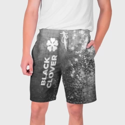Мужские шорты 3D Black Clover - grey gradient по-вертикали
