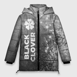 Женская зимняя куртка Oversize Black Clover - grey gradient по-вертикали