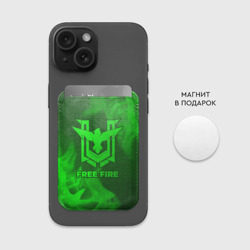 Картхолдер Magsafe магнитный Free Fire - green gradient - фото 2