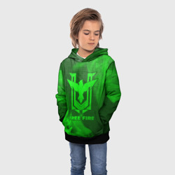 Детская толстовка 3D Free Fire - green gradient - фото 2