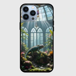 Чехол для iPhone 13 Pro Max Ящерица в ботаническом саду