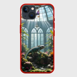 Чехол для iPhone 14 Ящерица в ботаническом саду