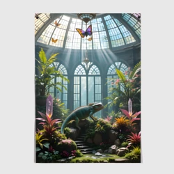 Постер Ящерица в ботаническом саду