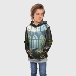 Детская толстовка 3D Ящерица в ботаническом саду - фото 2