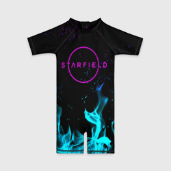 Детский купальный костюм 3D Starfield неоновый огонь