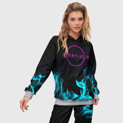 Женский костюм с толстовкой 3D Starfield неоновый огонь - фото 2