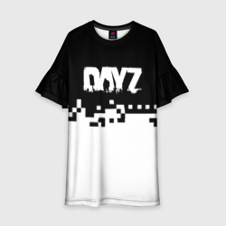 Детское платье 3D Dayz черно белые пиксели