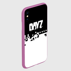 Чехол для iPhone XS Max матовый Dayz черно белые пиксели - фото 2