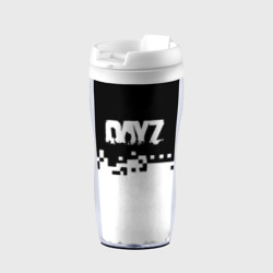 Термокружка-непроливайка Dayz черно белые пиксели