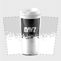 Термокружка-непроливайка Dayz черно белые пиксели - фото 2