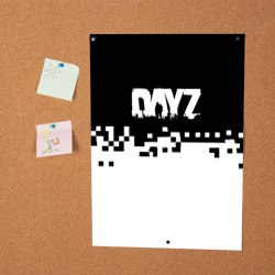 Постер Dayz черно белые пиксели - фото 2