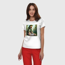 Женская пижама с белой футболкой хлопок Егор брр брр патапим - фото 2