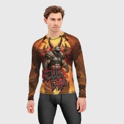Мужской рашгард 3D Doom hell gym - фото 2