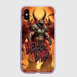 Чехол для iPhone XS Max матовый Doom hell gym