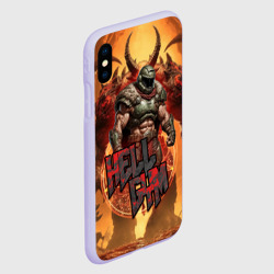 Чехол для iPhone XS Max матовый Doom hell gym - фото 2