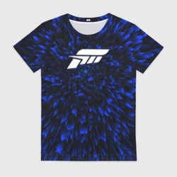 Женская футболка 3D Forza Horizon blue energy