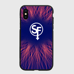 Чехол для iPhone XS Max матовый Sally Face red energy