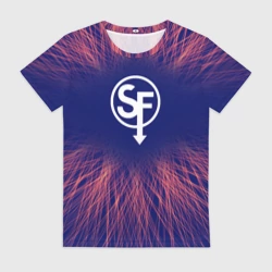 Женская футболка 3D Sally Face red energy