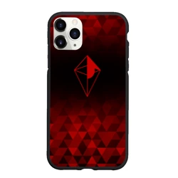 Чехол для iPhone 11 Pro Max матовый No Man's Sky red poly