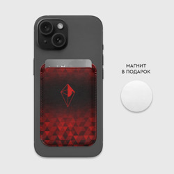 Картхолдер Magsafe магнитный No Man's Sky red poly - фото 2
