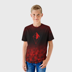 Детская футболка 3D No Man's Sky red poly - фото 2