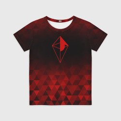 Детская футболка 3D No Man's Sky red poly