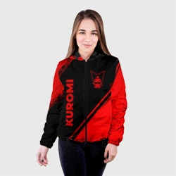 Женская куртка 3D Kuromi - red gradient вертикально - фото 2