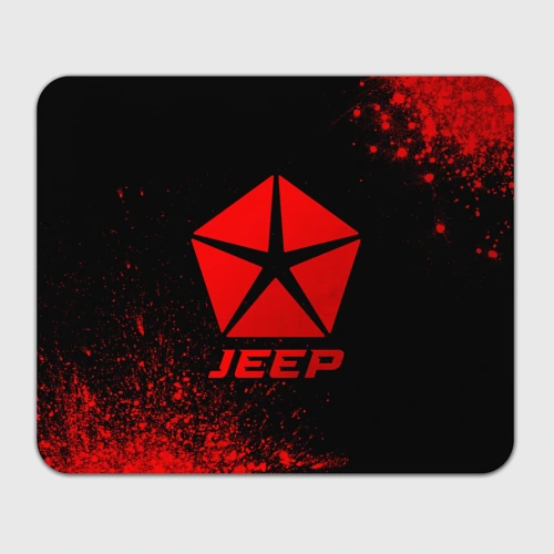 Прямоугольный коврик для мышки Jeep - red gradient