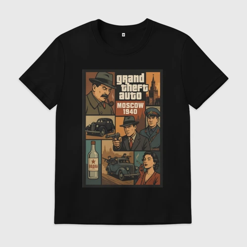 Мужская футболка хлопок GTA: Moscow 1940