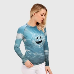 Женский рашгард 3D Смайл Черное зеркало - фото 2