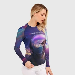 Женский рашгард 3D Save yourself - Черное зеркало - фото 2