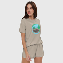 Женская пижама с шортиками хлопок Я на карантине - фото 2