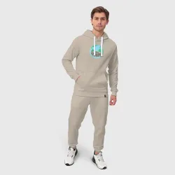 Мужской костюм хлопок с толстовкой Я на карантине - фото 2