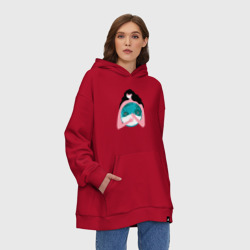 Худи SuperOversize хлопок Спасти планету от вируса - фото 2