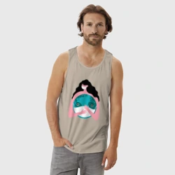 Мужская майка хлопок Спасти планету от вируса - фото 2