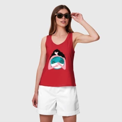 Женская майка хлопок Спасти планету от вируса - фото 2