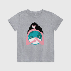 Детская футболка хлопок Спасти планету от вируса