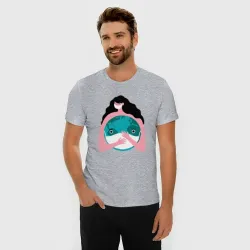 Мужская футболка хлопок Slim Спасти планету от вируса - фото 2