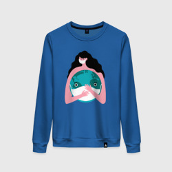 Женский свитшот хлопок Спасти планету от вируса